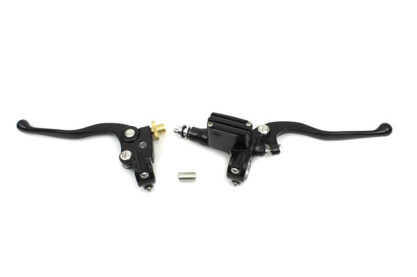 V-Twin Hand Control Kit Black 9/16" Bore Master Cylinder