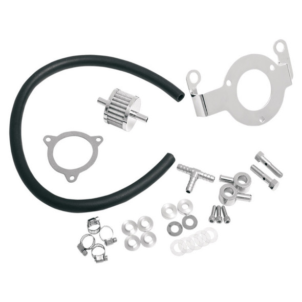 Drag Specialties - Air Cleaner Support Bracket W/ Crankcase Breather fits '08-'16 Touring, '16-'17 Softail & '17 Dyna Models