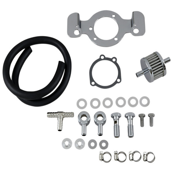 Drag Specialties - Air Cleaner Support Bracket W/ Crankcase Breather fits '91-'06 Sportster Models