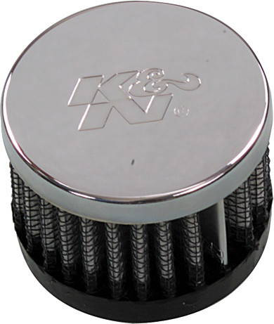 K&N - 62-1330 - Crankcase Vent Air Filter Direct Mount Chrome Top