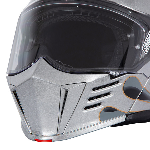 Simpson Helmets - Wildfire Silver Mod Bandit Helmet