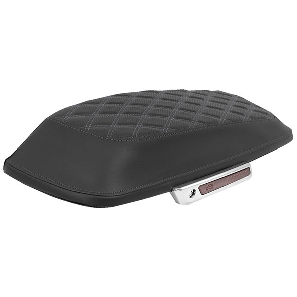 Saddlemen - Lattice Silver Stitch Saddlebag Lid Covers fits '14-'25 FLH/FLT Models