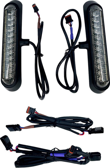 Custom Dynamics - CD-LRST-SB-S - LED Saddlebag Lights - Smoke Lens - Matte Black