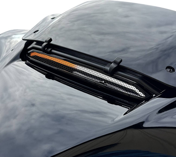 Custom Dynamics - CD-SG23-CWT-B - LED Windshield Trim - Sequential Turn Signal - Gloss Black