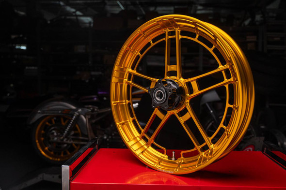 Arlen Ness - 330-051 - Rim - Flatline - Front - Gold - 19x3.25