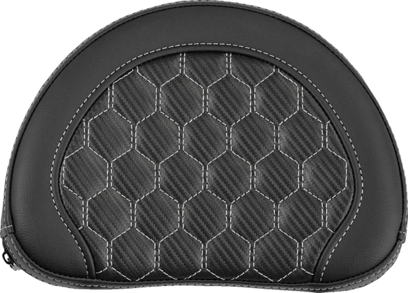 Saddlemen - 051319005 - Contour Sissy Bar Pad - Honeycomb - Silver Stitch - Universal