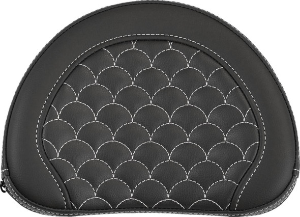 Saddlemen - 051320906 - Contoured Sissy Bar Pad - Dragon Scale - White Stitch