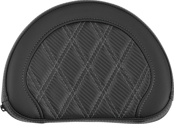 Saddlemen - 051320702 - Contoured Sissy Bar Pad - Lattice Stitch - Gray Stitch