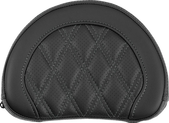 Saddlemen - 051318402 - Contoured Sissy Bar Pad - Lattice Stitch - Gray Stitch