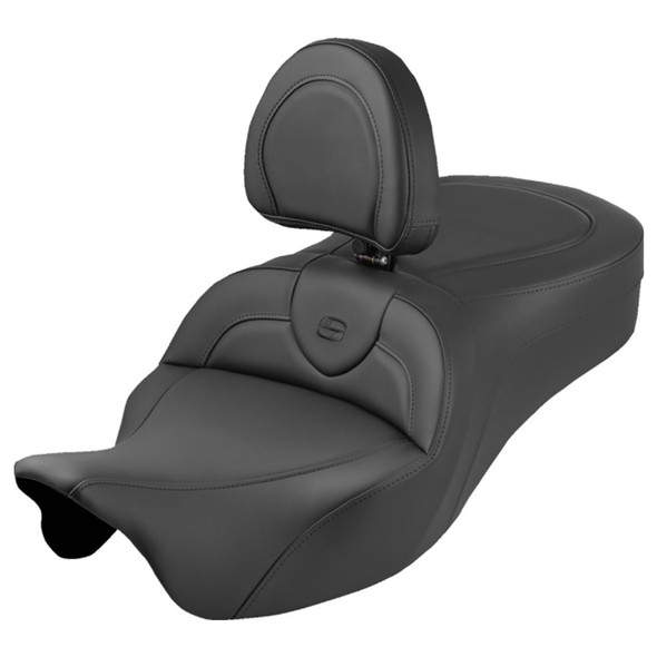 Saddlemen - Black Stitch Plain Roadsofa™ King Seat fits '08-'25 FLH/FLT Models