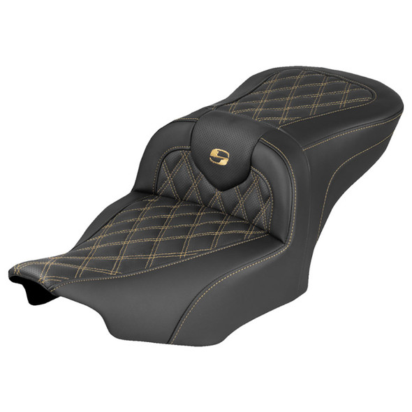 Saddlemen - Gold Stitch Roadsofa™ Lattice Stitch Seat fits '23-'26 FLH/FLT Models