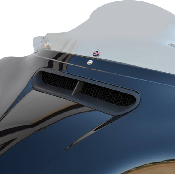 Klock Werks - KWS-01-0003-B - Fairing Vent Screen - Honeycomb - Black – FLHT/FLHX