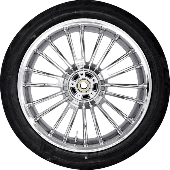 Coastal Moto - PKG2-ATL185CH-ABST - Atlantic Rear Wheel - Chrome (18") | Dunlop AE2 Tire (180/55B18)