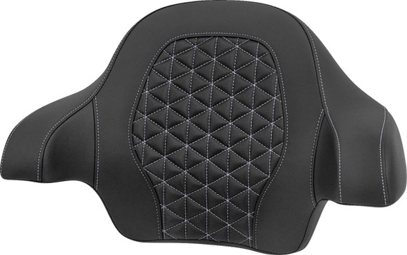 Saddlemen - 814-07-21105 - Tour-Pak® Passenger Pad - Tri-Gripper - Silver Stitch - FLH/FLT '14-'25