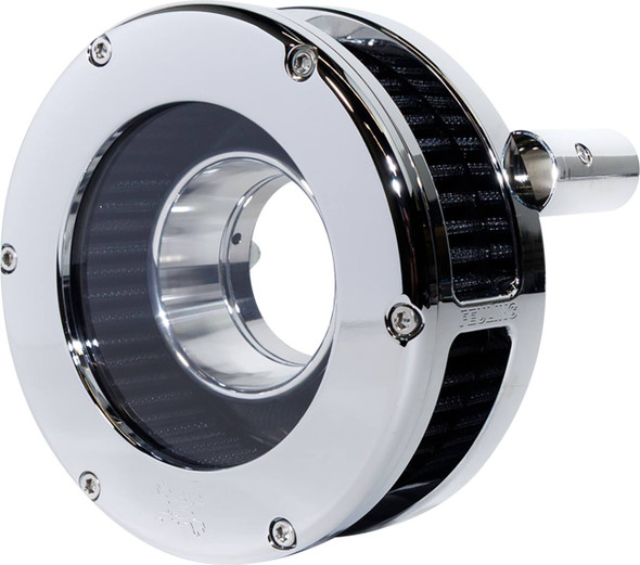 Feuling Parts - 5548-S - Slim BA Air Cleaner Kit - Chrome/Clear - Black Filter - Twin Cam