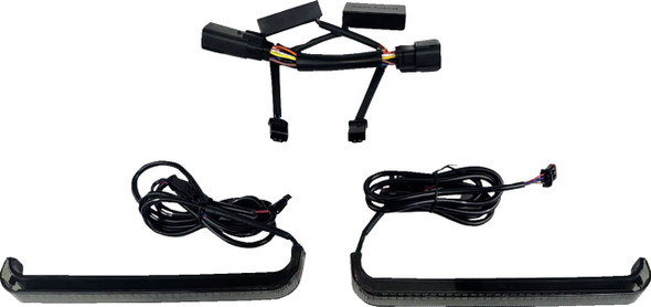 Custom Dynamics - CD-LP-2026-S - Saddlebag Lights - Low Profile - Red LEDs - Smoke Lens
