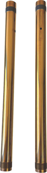 Pro-One Perf.Mfg. - 105430G - Fork Tubes - 43 mm - Stock Length - Gold TIN - Inverted