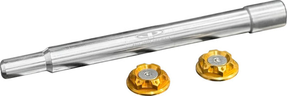 Paul Yaffe Bagger Nation - PYO:YAXLE-07-HT-GD - Y-Axle with Turret Style Axle Cover Kit - Custom - Front - Gold - 1"