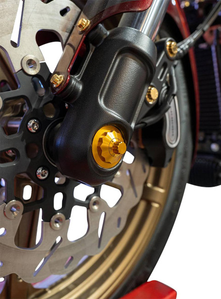 Paul Yaffe Bagger Nation - PYO:YTPR-18L-GD - Axle Cover Kit - Y-Axle Rod - Front - Standard/12 Point - Gold