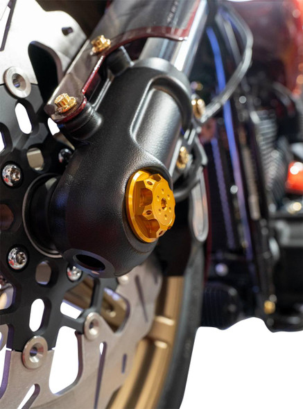 Paul Yaffe Bagger Nation - PYO:YHTR-18L-GD - Axle Cover Kit - Y-Axle Rod - Front - Standard/Turret - Gold