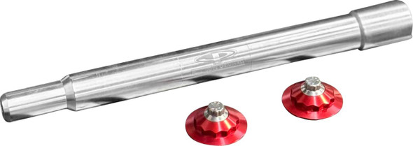 Paul Yaffe Bagger Nation - PYO:YAXLE-07-TP-RD - Y-Axle with 12 Point Style Axle Cover Kit - Custom - Front - Red - 1"
