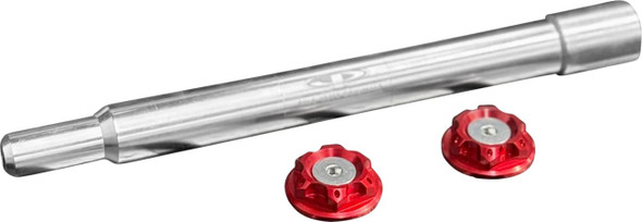 Paul Yaffe Bagger Nation - PYO:YAXLE-07-HT-RD - Y-Axle with Turret Style Axle Cover Kit - Custom - Front - Red - 1"