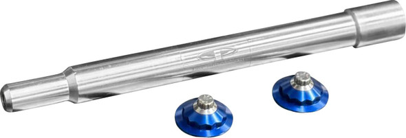 Paul Yaffe Bagger Nation - PYO:YAXLE-08-TP-BE - Y-Axle with 12 Point Style Axle Cover Kit - Custom - Front - Blue - 25 mm