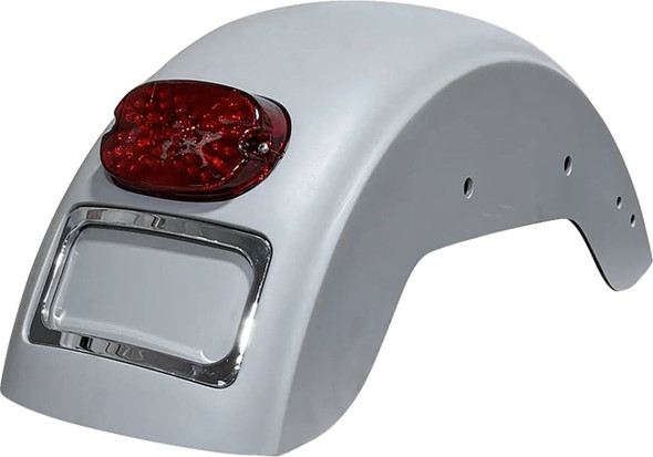 Paul Yaffe Bagger Nation - PYO:FF-C-R - French Fix Rear Fender - Chrome Plate Frame - Red Tail Light - HD Softail