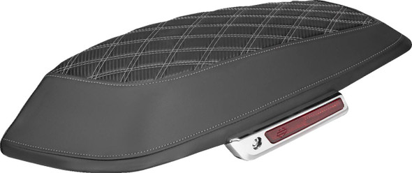 Saddlemen - L870-14-20705 - Saddlebag Lid Covers - Lattice - Carbon Fiber - Silver Stitch - FLH/FLT '14-'24