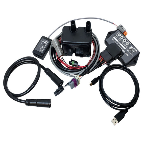 Daytona Twin Tec - Ignition Module & Harness Kit W/ Coil & Plug Wires fits '04-'06 Twin Cam and Sportster Carbureted Models W/ A Single 12-Pin Connector