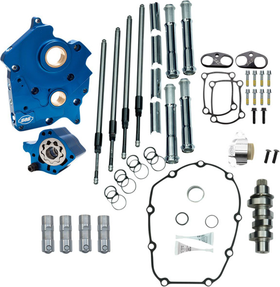 S&S Cycle - 310-0999C - Cam Chest Kit - Water Cooled - Chain Drive - 465 Cam - Chrome Pushrod Tubes - M8