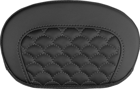 Saddlemen - 061020902 - Mini Contour Sissy Bar Pad - Dragon Scale - Gray Stitch