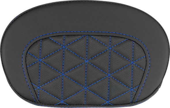 Saddlemen - 061021101 - Mini Contour Sissy Bar Pad - Tri-Gripper - Blue Stitch