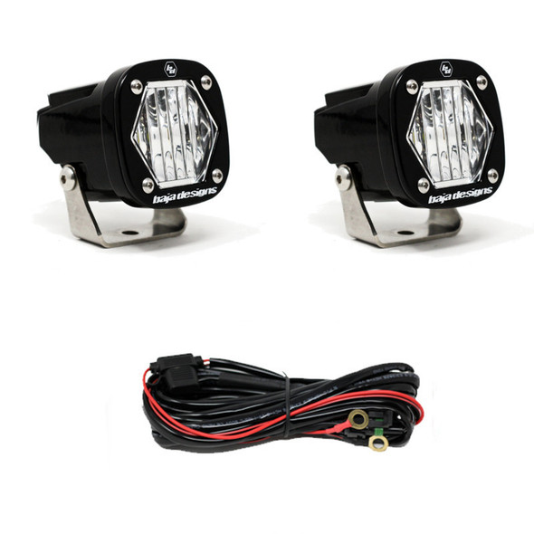 Baja Designs - S1 Wide Cornering LED Light w/ Mounting Bracket Pair - Universal