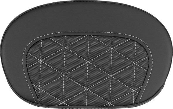 Saddlemen - 061021105 - Mini Contour Sissy Bar Pad - Tri-Gripper - Silver Stitch