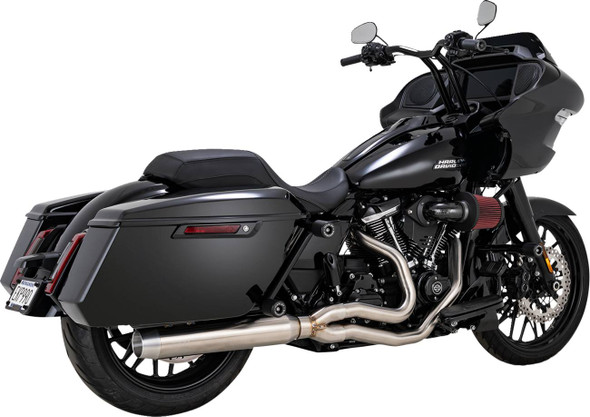 Vance & Hines - 27346 - 2-into-1 Gaslighter Exhaust System with Heat Shields - M8 Touring - Brushed