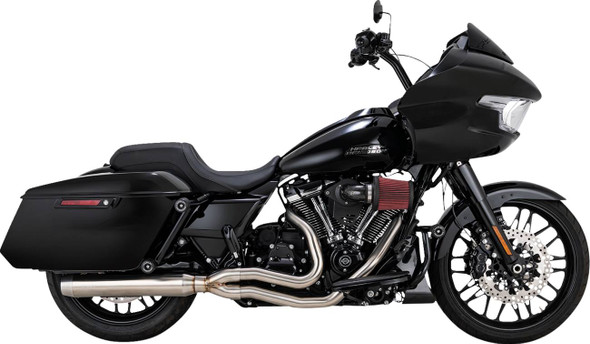 Vance & Hines - 27346 - 2-into-1 Gaslighter Exhaust System with Heat Shields - M8 Touring - Brushed