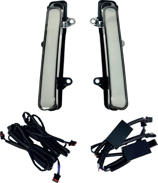 Custom Dynamics Lower Fairing LED Run/Turn Lights - Smoked CD-LFL-23 for 2025-2026 Touring w/ OEM Lowers - view 2