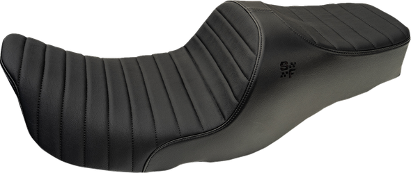 Slyfox - 4739A - Chariot Seat - Black Vinyl, Black Classic Stitch - Fits 1997-2007 Touring FLH/FLT