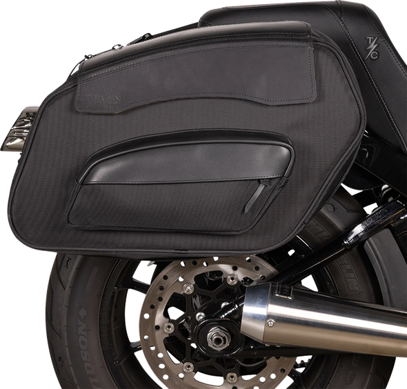 Thrashin Supply Co. - TSB-0024 - Sport Saddlebags - Quick Detach, 40L Expands to 60L - Fits Most Harley Models