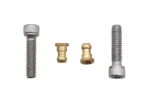 V-Twin - 32-6488 - Rajah Spark Plug Ends with Brass Nuts, 4 Piece Set