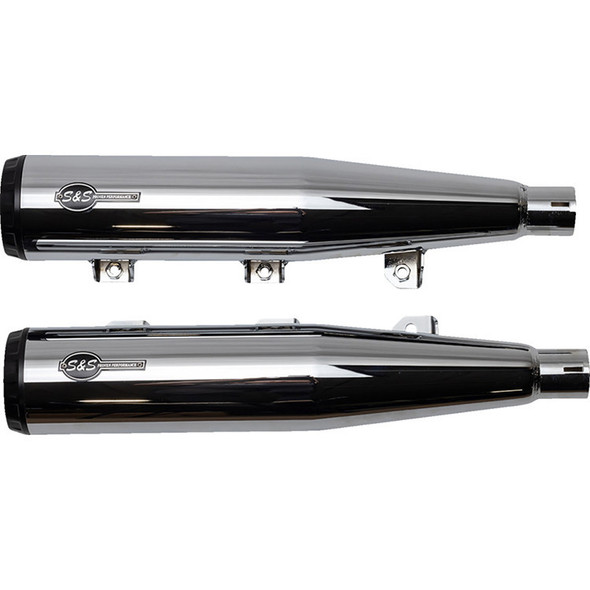 S&S Cycle - Race Only Grand National Slip-On Mufflers fits '19-'23 Scout Models - Chrome