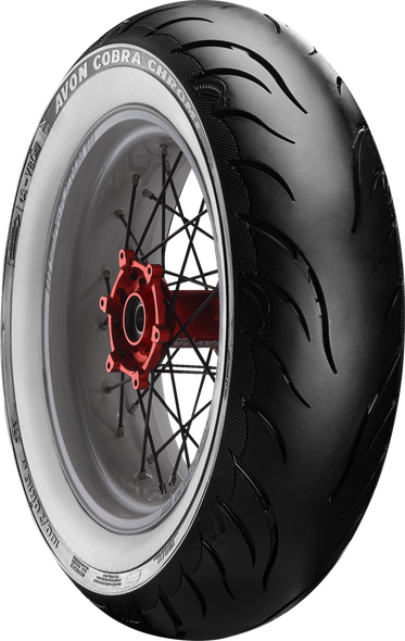 Avon Cobra Chrome AV92 Reinforced 150/70B18 76V Whitewall Rear Tire 0306-0654