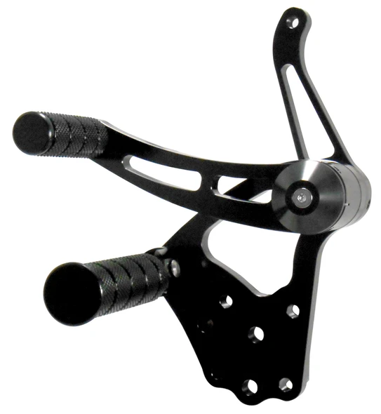 Mid-USA - 45920 - Billet Forward Controls - Black - Fits 1936-1999 Harley-Davidson Big Twin 4-Speed & Softail