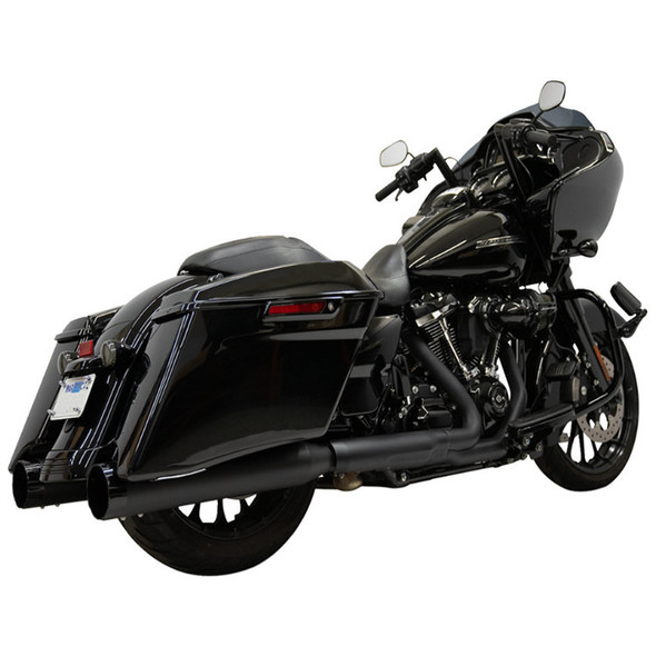 Bassani Exhaust - 4-1/2" Straight Can Muffler W/ Black End fits '17-'23 Touring Models - Black