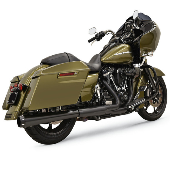 Bassani Exhaust - Crossover Eliminator W/ 4" DNT® Slip-On Muffler fits '17-'22 Touring Models - Black Megaphone