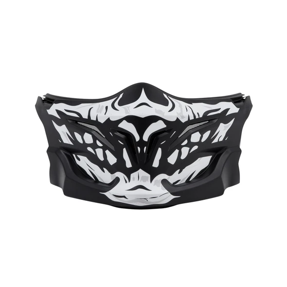 Scorpion - Covert Helmet Face Mask - Face Mask Skull Black/White