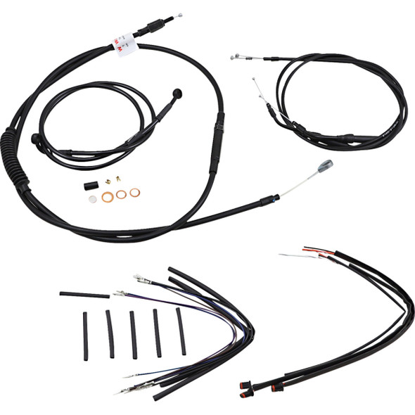Burly Brand - Handlebar Cable & Brake Line Kit For Jail Bars & T-Bars