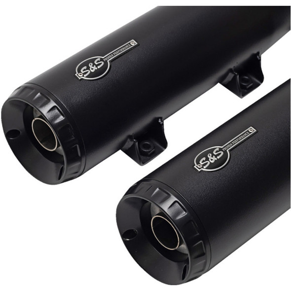  S&S Cycle - 49-State Grand National Slip-On Mufflers fits '19-'23 Indian Scout Models - Black 