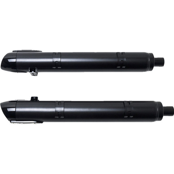 S&S Cycle - 4" Broadhead Slash Cut Slip-On Mufflers fits '14-'22 Indian Models - Black